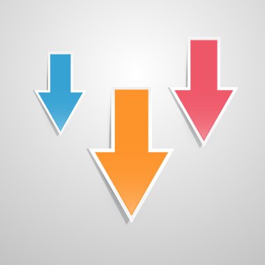 Retro kağıt vektör okları