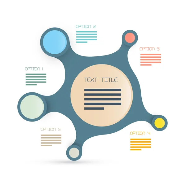 ana başlık ve altı seçenek infographics yapısıyla