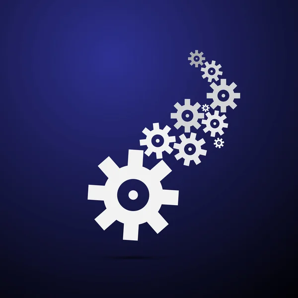 tasarlamak vektör çarkları, mavi zemin üzerine Dişliler