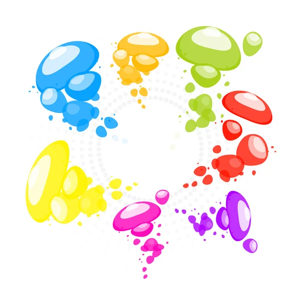 Fond de bulles vectorielles abstraites colorées — Image vectorielle
