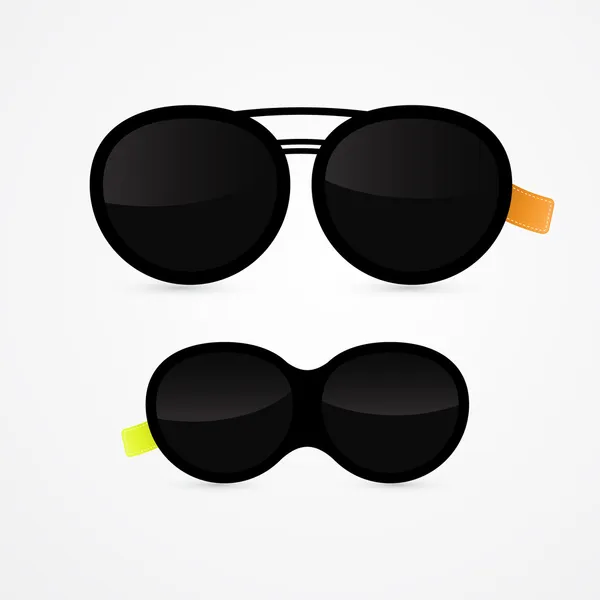 iki vektör siyah güneş gözlüğü