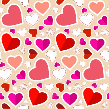 Dikişsiz retro kalp arka plan