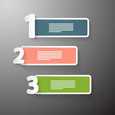 Retro kağıt infographics okları yapısı