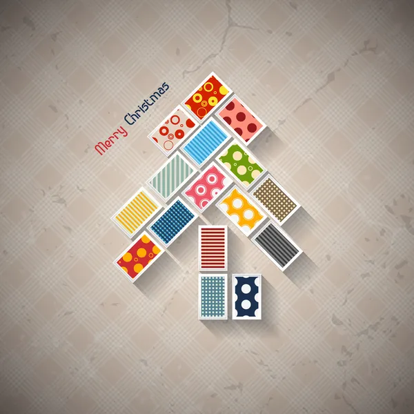 soyut retro ağaç. Merry christmas arka plan