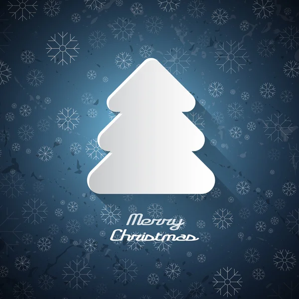 vektör Noel ağacı kağıt mavi zemin üzerine yapılan