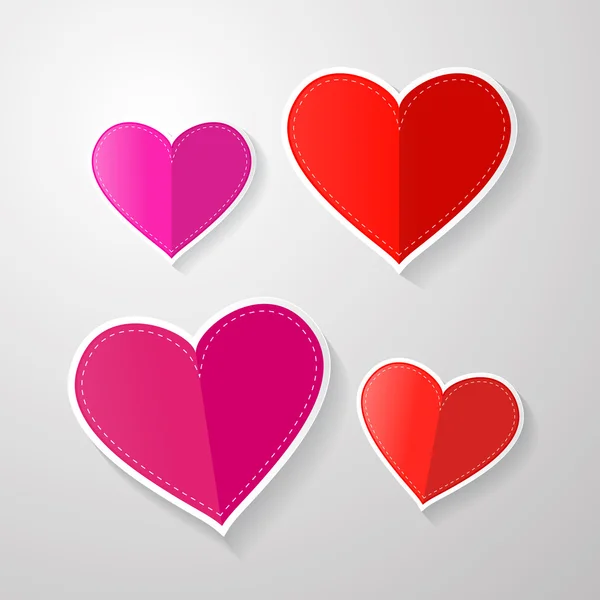 semboller seviyorum. kağıttan yapılmış Kalpler.