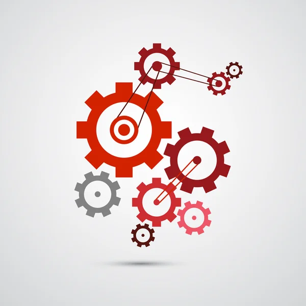tasarlamak vektör çarkları, gri arka plan üzerinde izole Dişliler