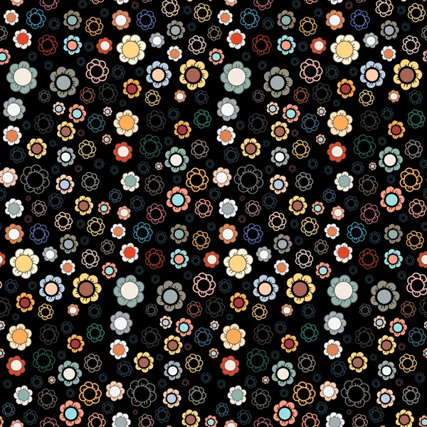 soyut siyah sorunsuz çiçek deseni