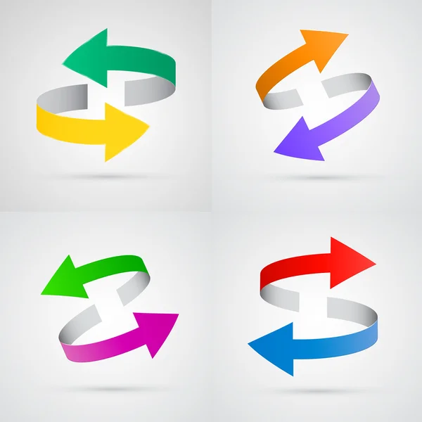 vektör 3d renkli oklar set