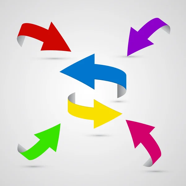 renkli vektör 3d okları