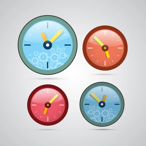 Retro vektör 3d saati izole üzerinde beyaz arka plan ayarlamak