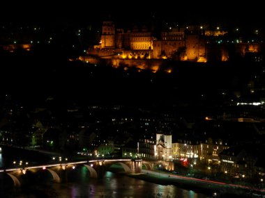 Heidelberg castle ve eski köprü