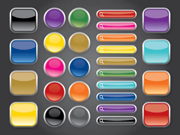 Gökkuşağının parlak düğmeler