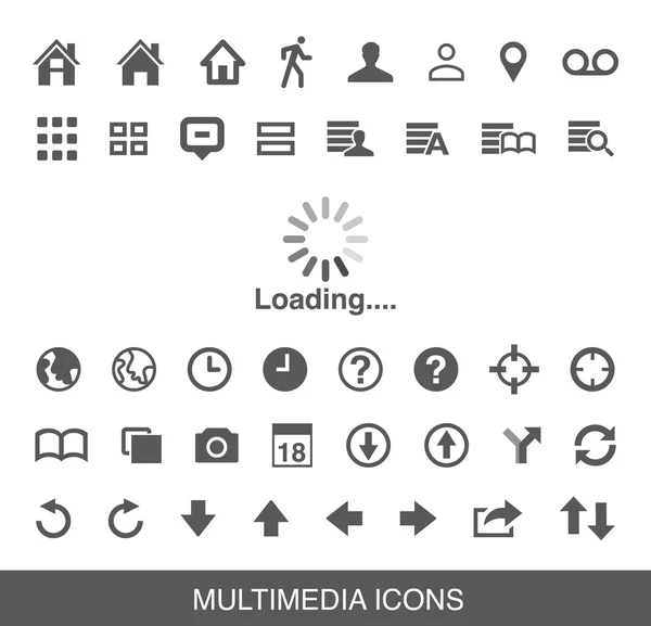 Moblie inteligentny telefon multimedialny ikona ładowania — Wektor stockowy