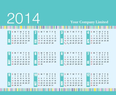 2014 takvim şirket adınızı eklemek
