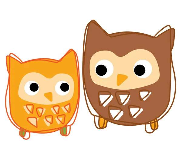 onun babası vektör bir genç baykuş göz