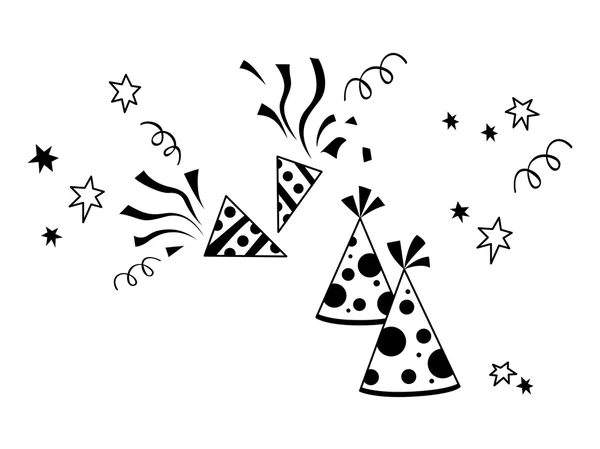 doğum günü şapkası kutlama siluet vektör