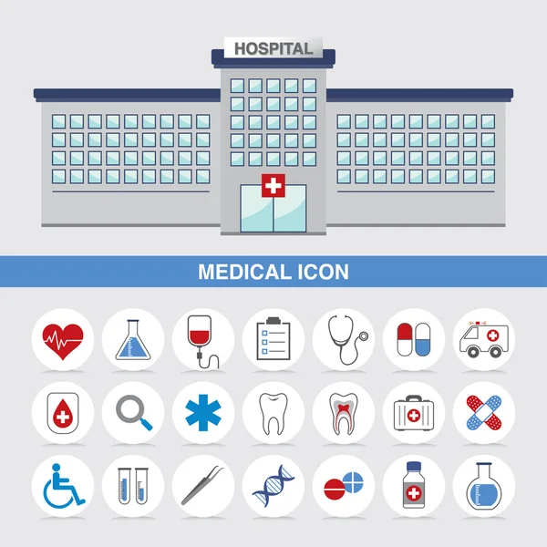 tıbbi simge ve hastane web vektör