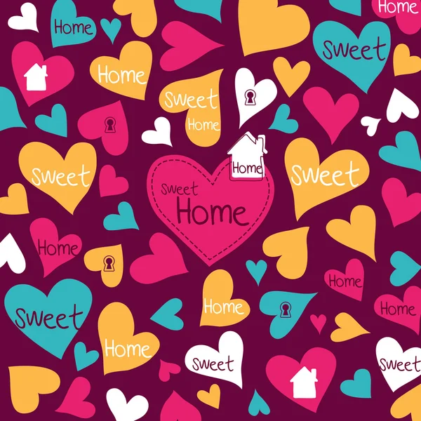 Home Sweet Home scrapbook papier — Image vectorielle