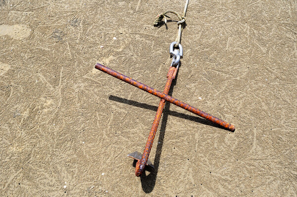 The anchor on the beach