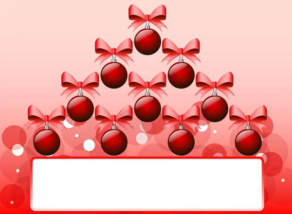 Kerstboom gemaakt van ballen — Stockvector