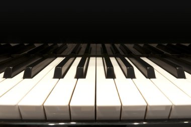 White and black keys of concert grand piano clipart