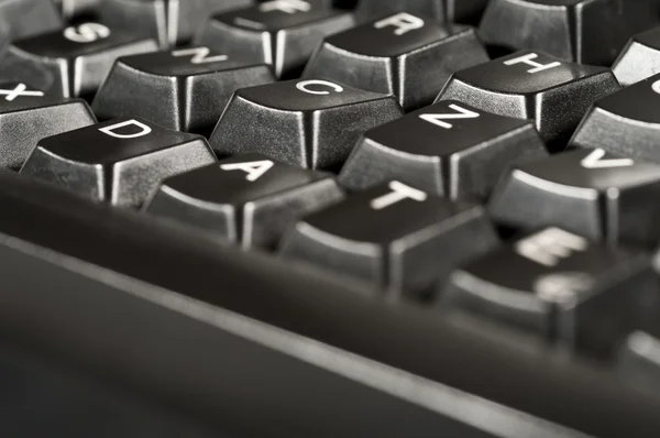 Words date, love, flirt on a black computer keyboard — Stock Photo, Image