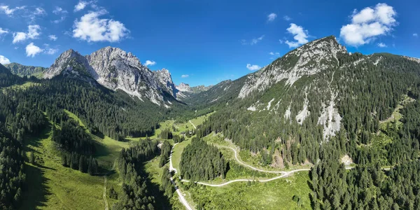 Tyrolean Alps Soil Managed Hut Musauer Alm Middle Green Forest —  Fotos de Stock