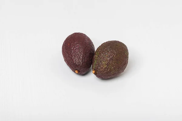 Egzotik Meyve Avokado Armut Persea Americana Beyaz Arka Planda Iki — Stok fotoğraf