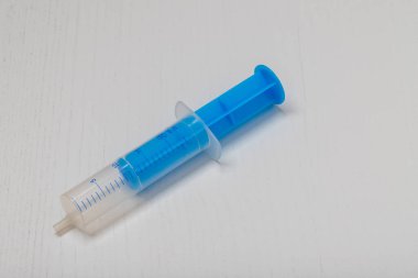 Syringe without needle for blood collection. Medical device.