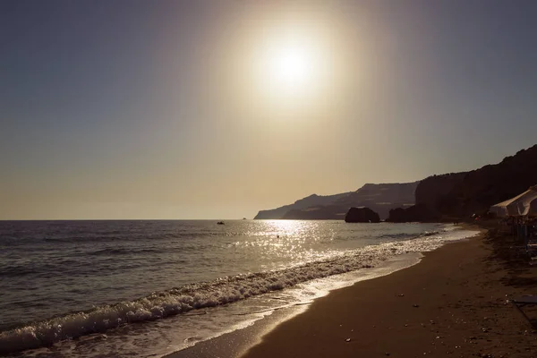 Paisagem Verão Ilha Creta Grécia Europa Costa Região Larapetra Fundo — Fotografia de Stock