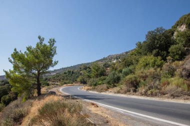 Yunanistan 'ın Girit adasındaki deniz manzarası