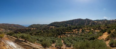 Yunanistan 'ın Girit adasındaki deniz manzarası