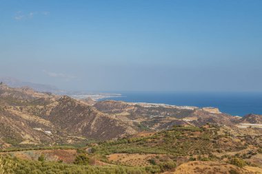 Yunanistan 'ın Girit adasındaki deniz manzarası