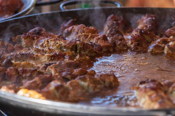 Street Food Cooked Pan Market — Foto de Stock