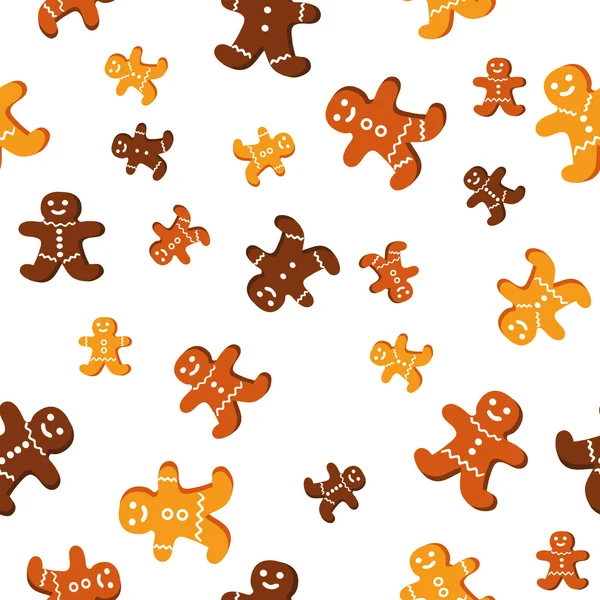 sesmless vektör desen ile sevimli gingerbread çerezleri