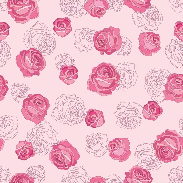 seamless modeli pembe güller