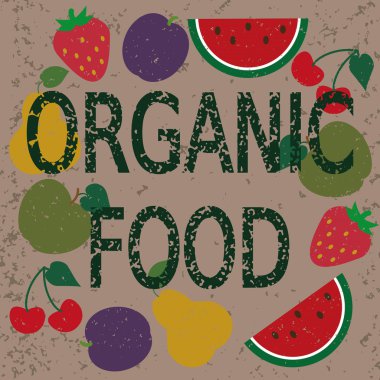 Grunge organik gıda arka plan