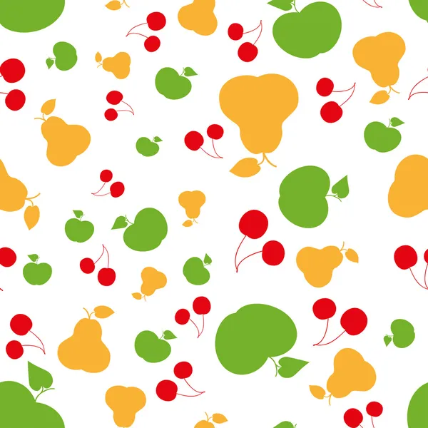 Seamless summer fruits pattern — Stock Vector