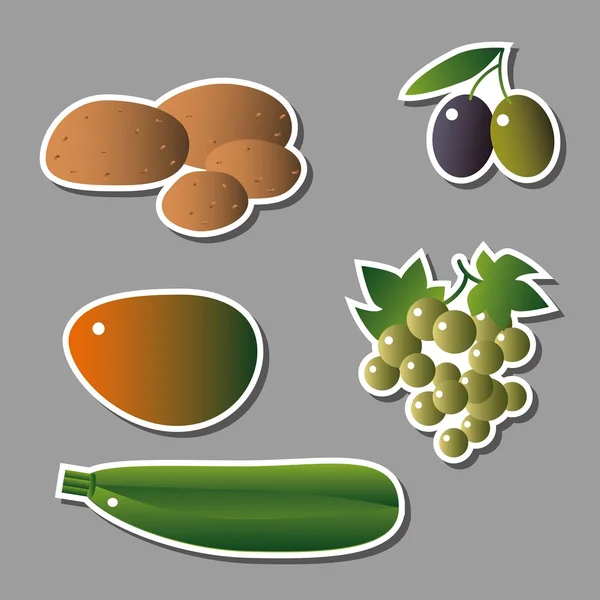 Set of vector vegetables — Stock Vector