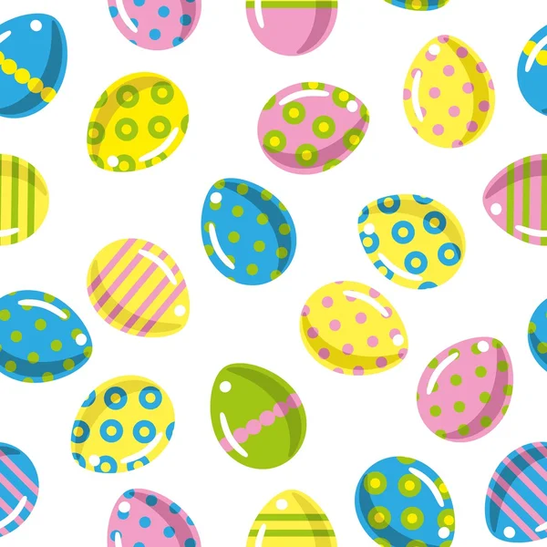 Patrón de huevos de Pascua sin costura — Vector de stock
