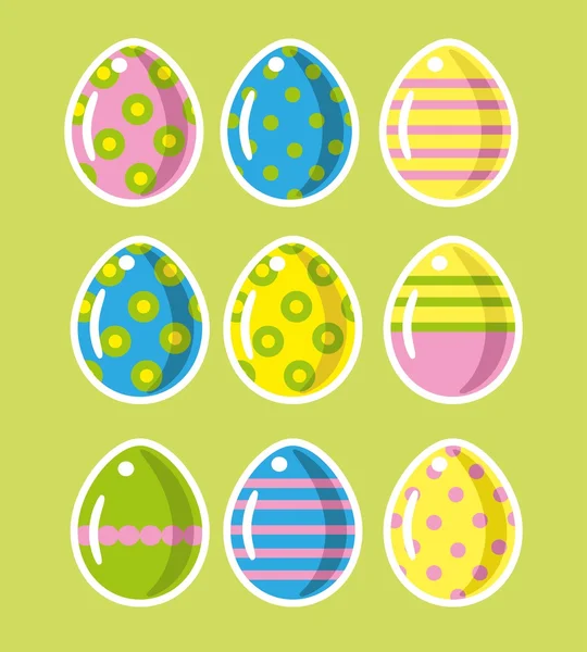 Set of easter eggs — Stock Vector