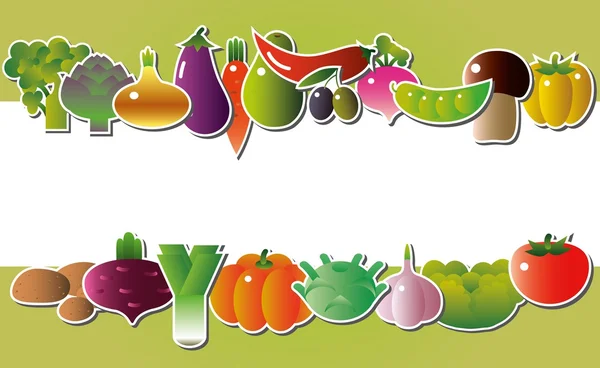 Banner vector vegetables — Stock Vector