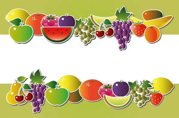 Banner vector frutas — Vector de stock