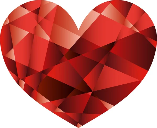 Corazón rojo diamante vectorial Gráficos vectoriales