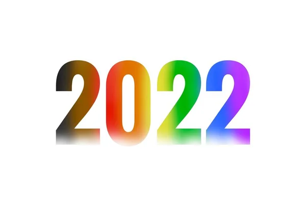 Номер 2022 Радужных Цветах Концепция Празднования Lgbtq Сообщество Месяц Гордости — стоковое фото