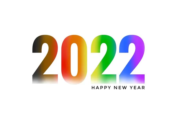 Nomor 2022 Dalam Warna Pelangi Dengan Teks Happy New Year — Stok Foto