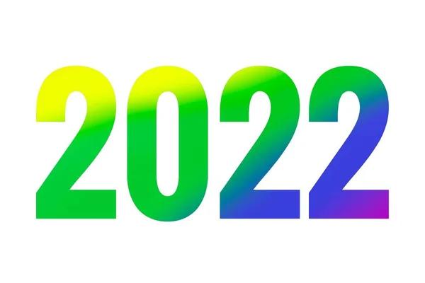 Номер 2022 Радужных Цветах Концепция Празднования Lgbtq Сообщество Месяц Гордости — стоковое фото