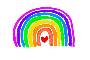 Gökkuşağı renklerinde çizgiler çizmek, lgbtq + topluluklarının gurur aylarında ya da Haziran 'da dünya çapında kutlamalar konsepti
