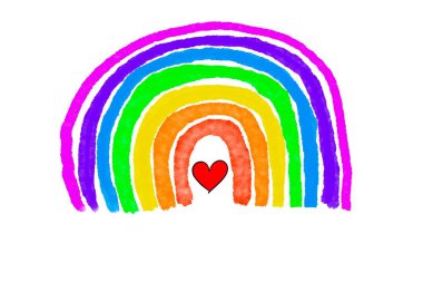 Gökkuşağı renklerinde çizgiler çizmek, lgbtq + topluluklarının gurur aylarında ya da Haziran 'da dünya çapında kutlamalar konsepti